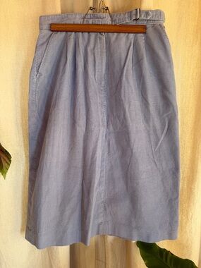 Vintage Cotton corduroy midi skirt with pockets